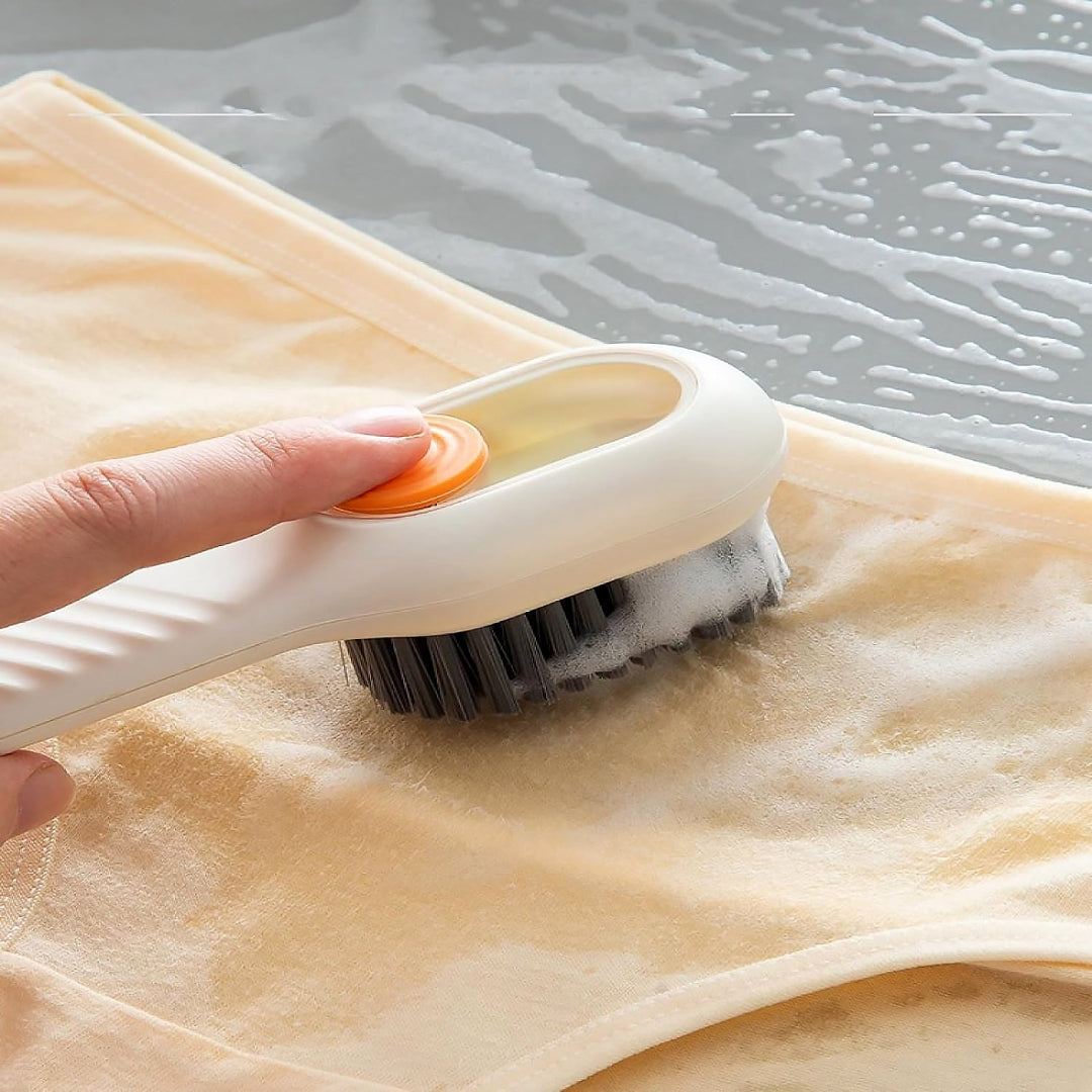 KLICKKART Multifunctional Scrubbing Brush With Liquid  Soap Dispenser Cleaning Brush With Liquid  Soap Dispenser Shoe Brush For Cleaning Cloth Cleaning Brush With Handleliquid Shoe Brush For Shoe Clothes (1 Pc)