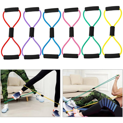 KLICKKART Sport Resistance Loop Band Yoga Bands Rubber Exercise Fitness Training Gym Strength Resistance Band Exercise Equipment Bands For Working Out (1 Pc Mix Color)