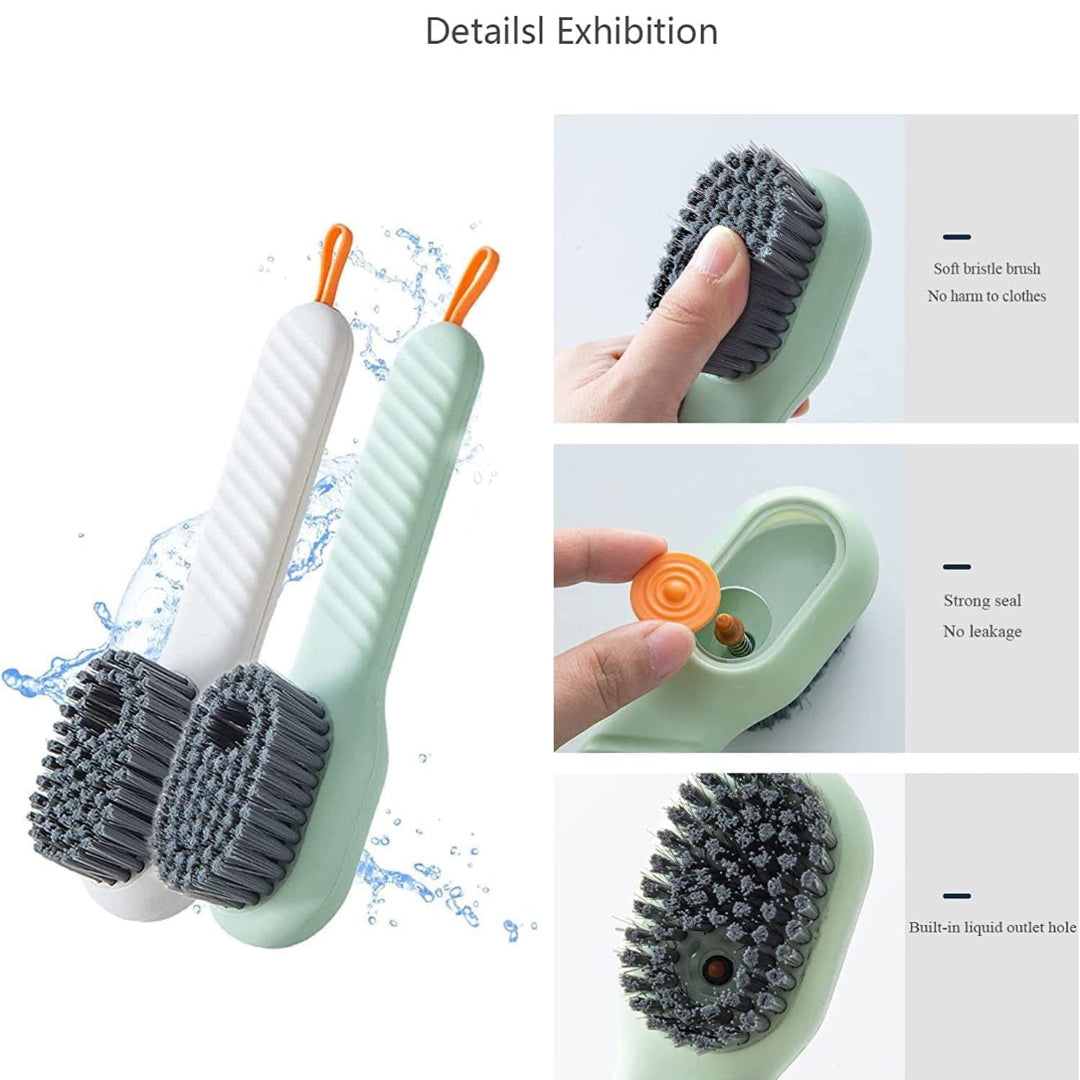 KLICKKART Multifunctional Scrubbing Brush With Liquid  Soap Dispenser Cleaning Brush With Liquid  Soap Dispenser Shoe Brush For Cleaning Cloth Cleaning Brush With Handleliquid Shoe Brush For Shoe Clothes (1 Pc)