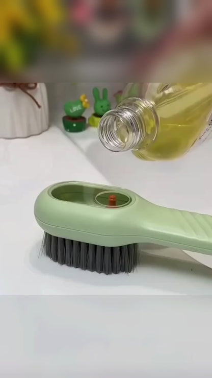 Multifunctional Scrubbing Brush With Liquid  Soap Dispenser Cleaning Brush With Liquid  Soap Dispenser Shoe Brush For Cleaning Cloth Cleaning Brush With Handleliquid Shoe Brush For Shoe Clothes (1 Pc)
