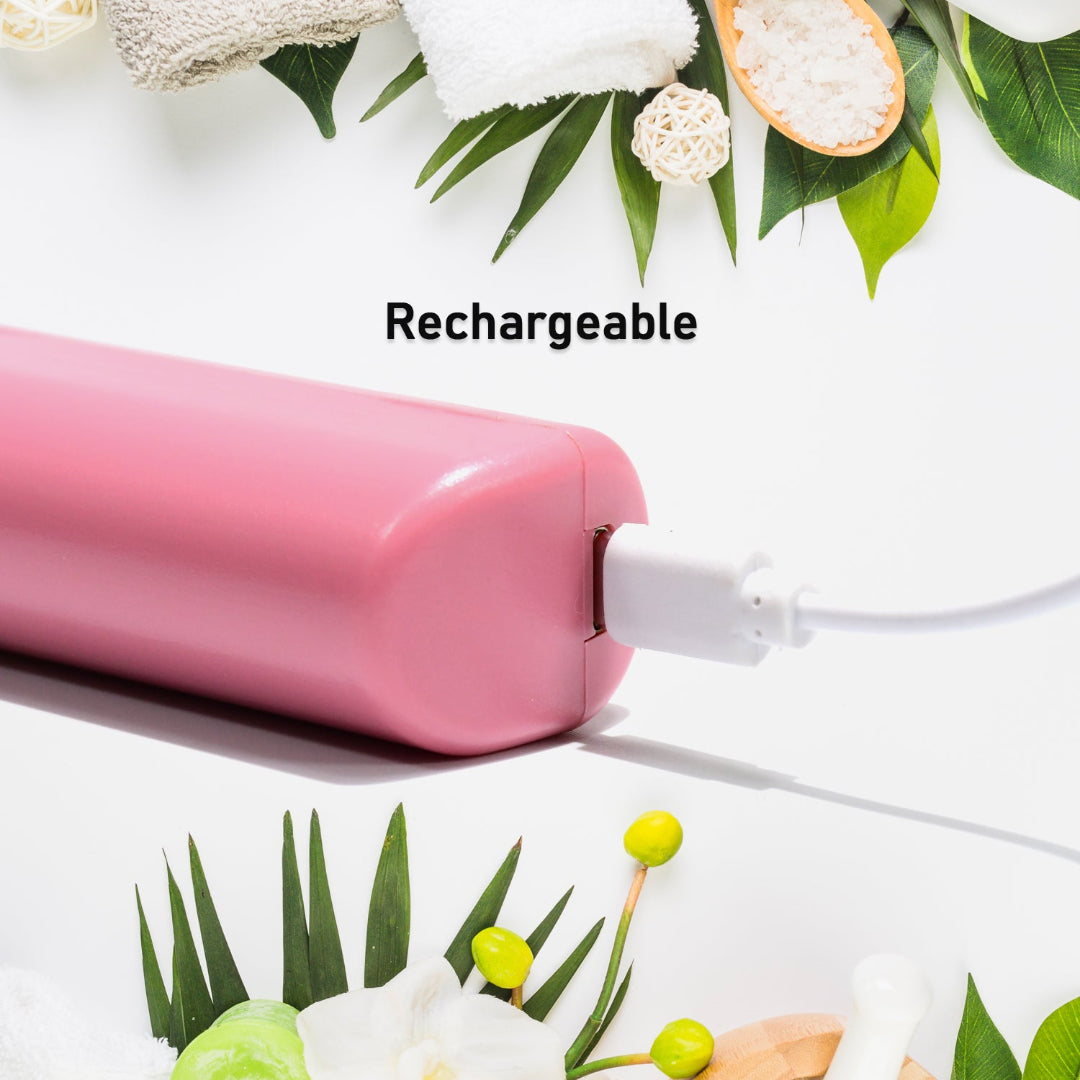 KLICKKART Rechargeable Mini Hair Straightener Travel Portable Usb Charging Cordless Hair Straightener Bursh Three Temperature Adjustments Flat Iron Comb (1 Pc)