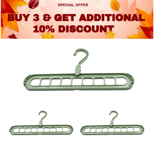 9 Hole Plastic Hanger Hanging Hook Indoor Wardrobe Clothes Organization Storage Balcony Windowsill Suit Racks