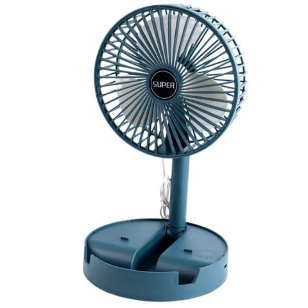KLICKKART Telescopic Electric Desktop Fan Height Adjustable Foldable  Portable For Travelcarry  Silent Table Top Personal Fan For Bedside Office Table (Battery Not Include)