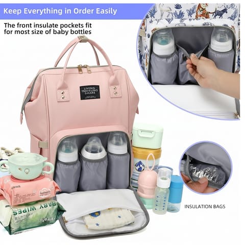 KLICKKART Multipurpose Large Capacity Moms Backpack Diaper Bag (1 Pc  17 Pocket  Big)
