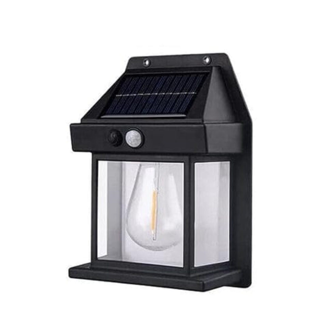 KLICKKART Solar Wall Lights  Lamp Outdoor Wireless Dusk To Dawn Porch Lights Fixture Solar Wall Lantern With 3 Modes  Motion Sensor Waterproof Exterior Lighting With Clear Panel (1 Pc )