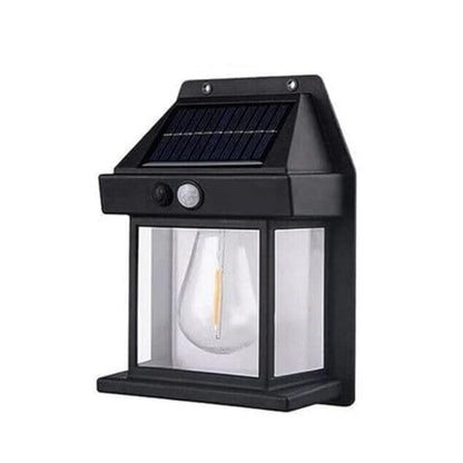 KLICKKART Solar Wall Lights  Lamp Outdoor Wireless Dusk To Dawn Porch Lights Fixture Solar Wall Lantern With 3 Modes  Motion Sensor Waterproof Exterior Lighting With Clear Panel (1 Pc )