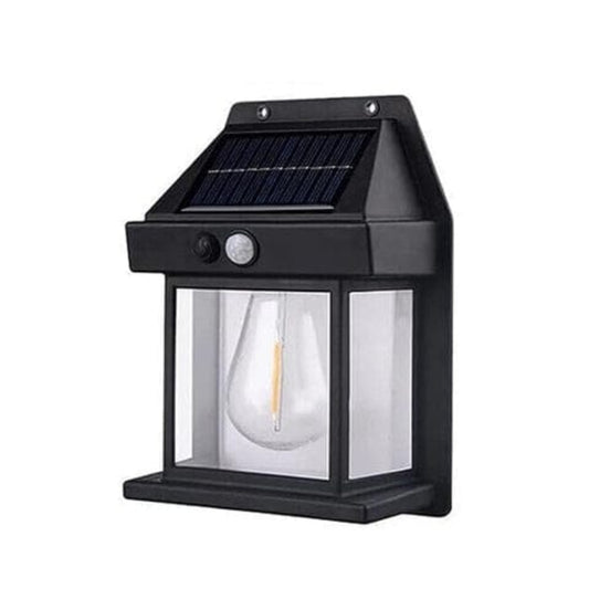 KLICKKART Solar Wall Lights  Lamp Outdoor Wireless Dusk To Dawn Porch Lights Fixture Solar Wall Lantern With 3 Modes  Motion Sensor Waterproof Exterior Lighting With Clear Panel (1 Pc )