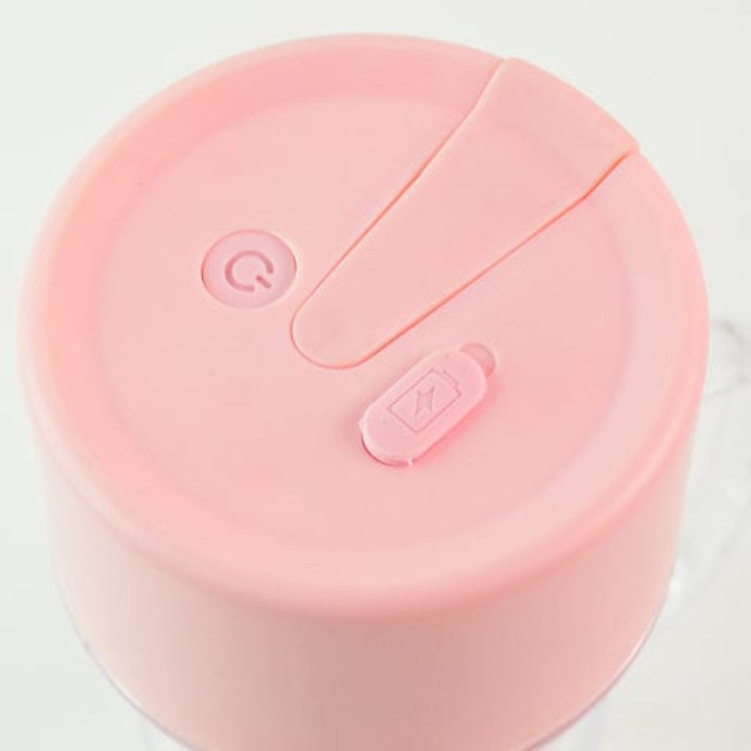 KLICKKART Portable Crusher Juicer With Handle  Straw Usb Rechargeable 6 Blades (420 Ml)