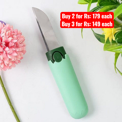 Multifunctional Peeler Two In One Fruit Knife Fruit And Vegetable Cutting Knife+sawtooth Peeler Apple Carrot Potato Fruit Slice Antiskid