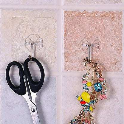 KLICKKART Multipurpose Strong Small Stainless Steel Adhesive Wall Hooks (Pack of 12pcs)