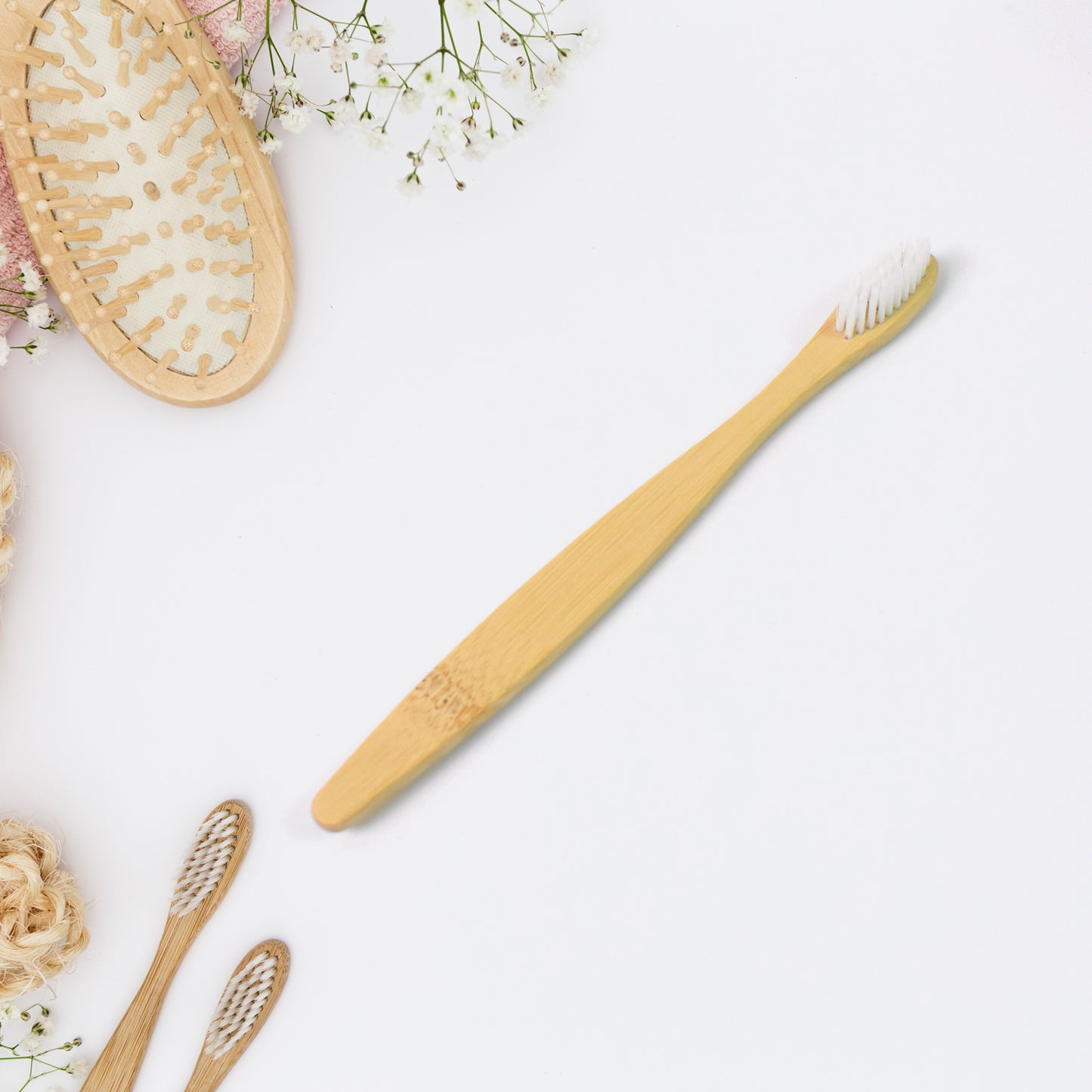 Eco-friendly Wooden Bamboo Toothbrush  With Ultra Soft Bristles Biodegradeable